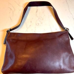 Vintage Coach brown leather 9407 slim bag